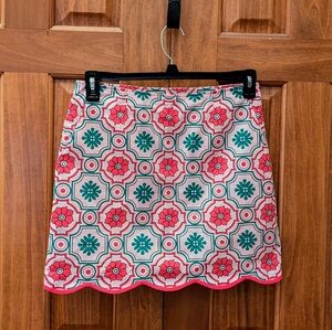 Women's Mrs. Brightside Performance Stretch Skort by Golftini Size 4 Pink Green